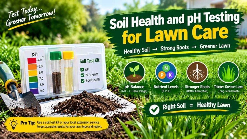 Soil testing kit being used on turf for optimal lawn care