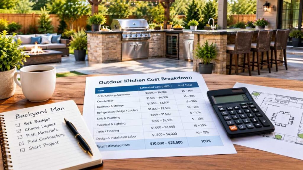 outdoor kitchen ideas on a budget