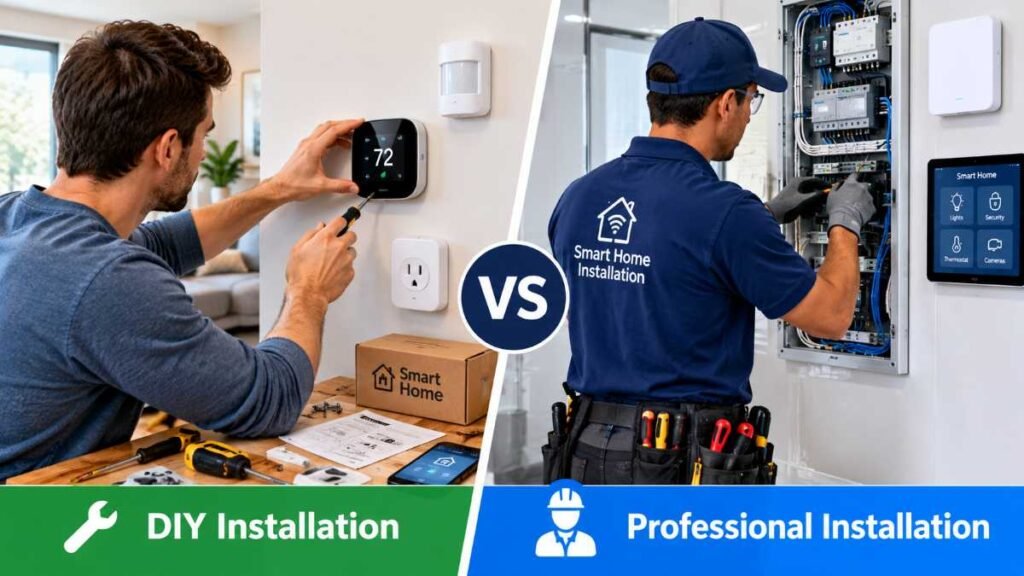 smart home installation DIY vs Pro Installation