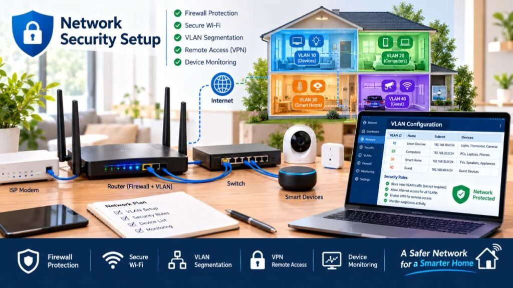 smart home installation Network Security Setup