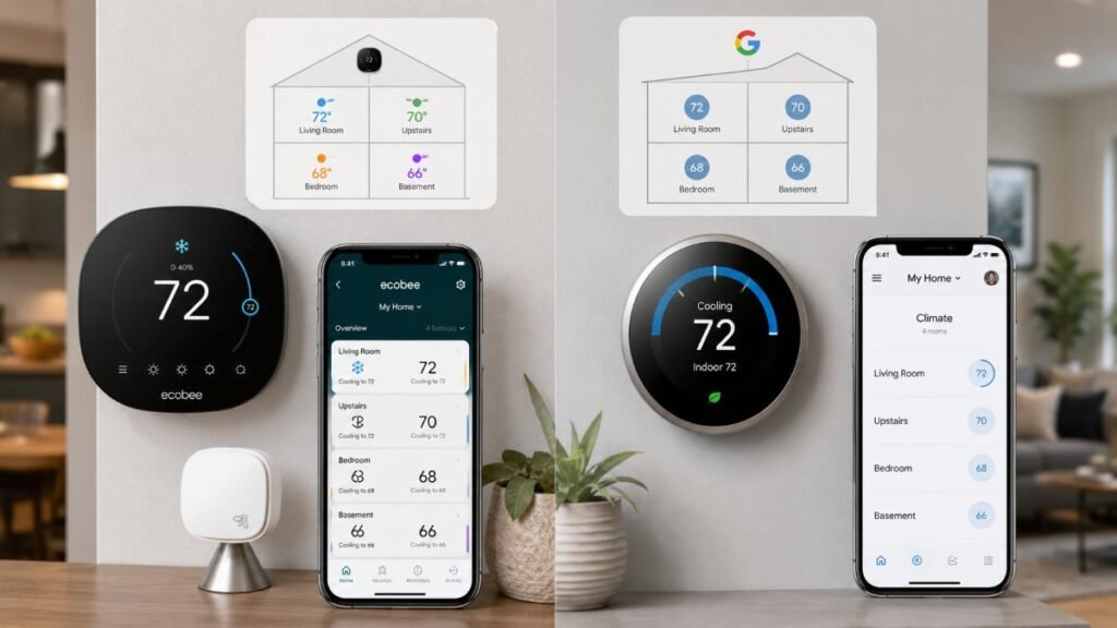 eatures of a leading best smart thermostat designed for multi-room temperature balancing.