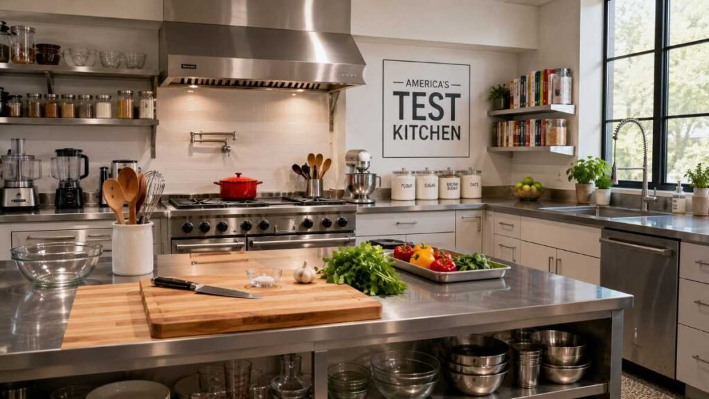 America’s Test Kitchen home test kitchen workspace ideas