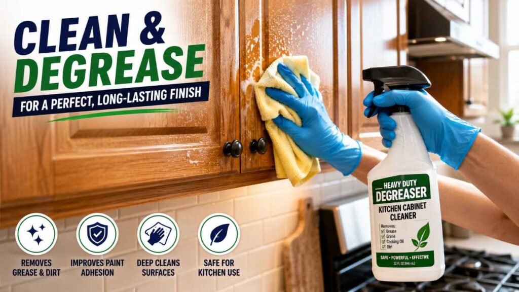 Deep cleaning steps on how to paint kitchen cabinets properly