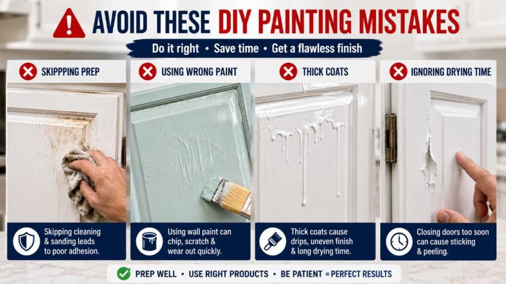 Mistakes to avoid when learning how to paint kitchen cabinets