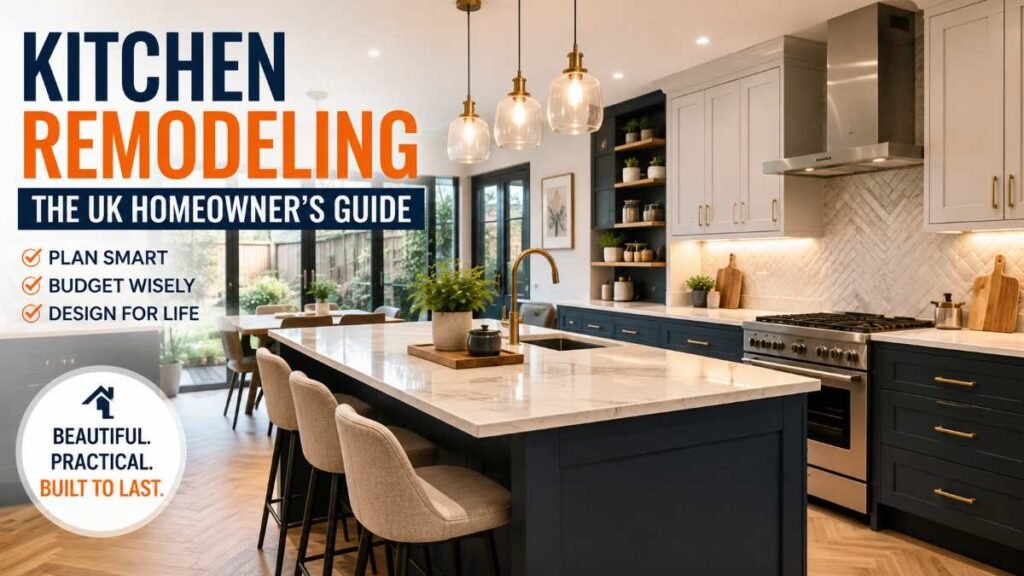 Modern kitchen remodeling design in a UK home