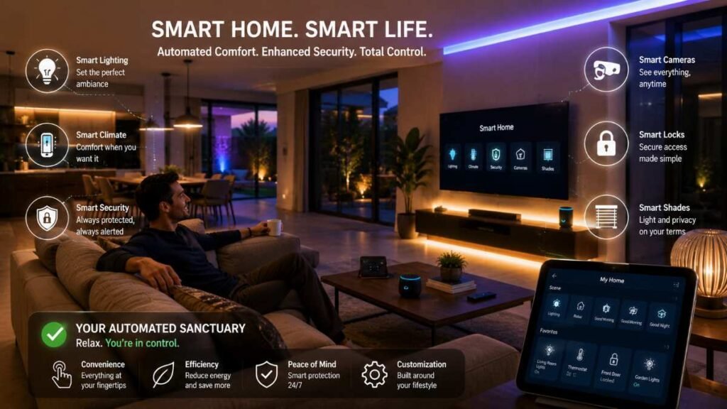 A successful, stress-free smart home installation completed for a modern automated sanctuary