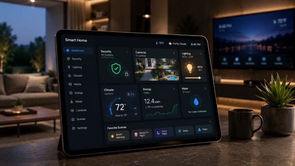 Unified smart home dashboard managing best smart home devices