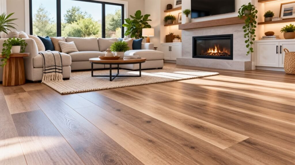 luxury vinyl flooring final results and installation