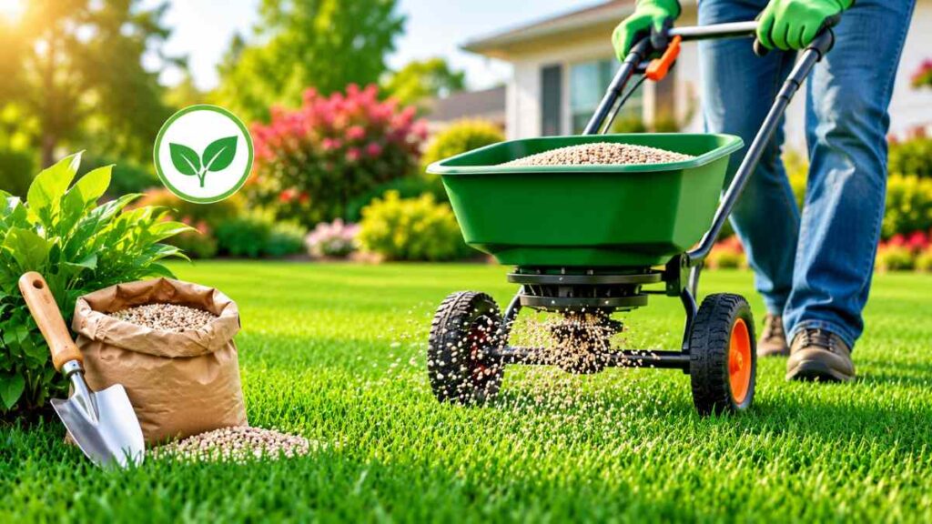 Applying nutrients for lawn care