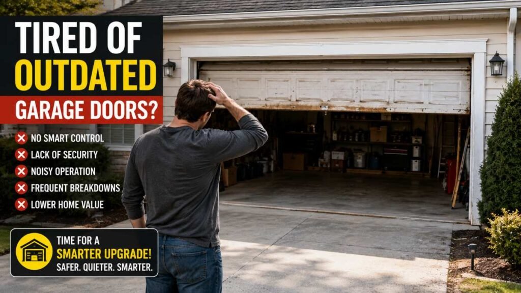 traditional garage door opener needing an upgrade