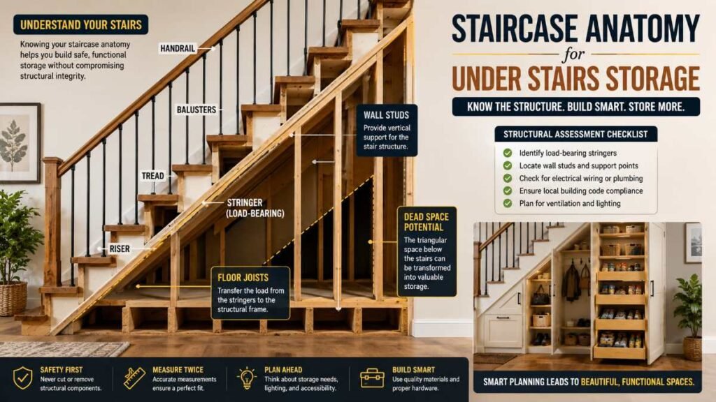 Staircase Anatomy for Under Stairs Storage