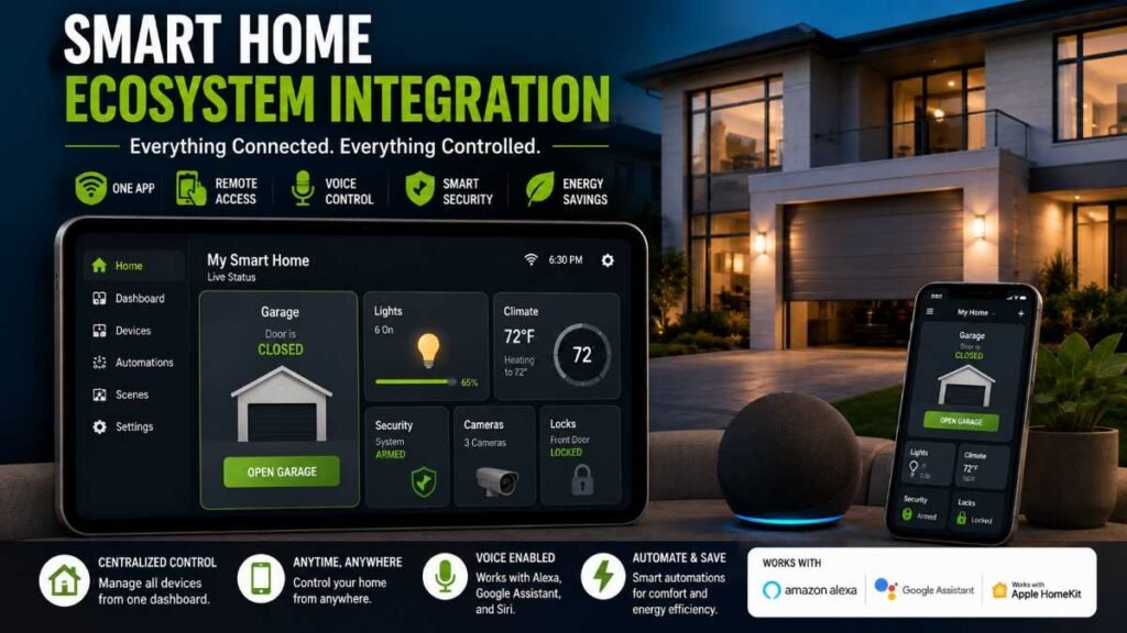 smart home automation integration with a smart garage door opener