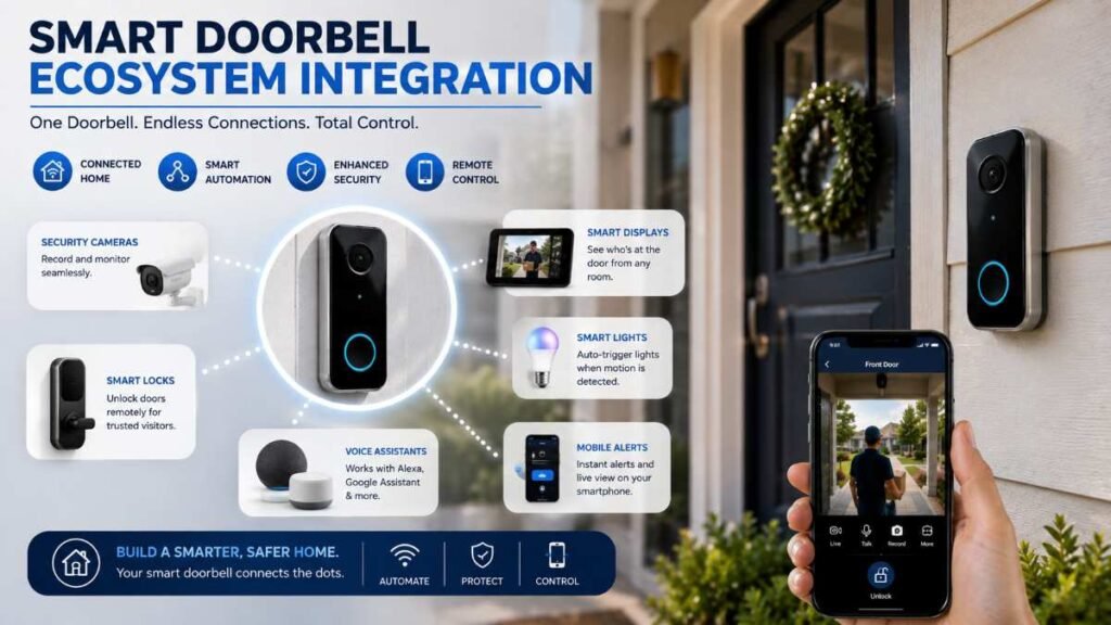 Connecting a best smart doorbell to smart lights and speakers for total home automation