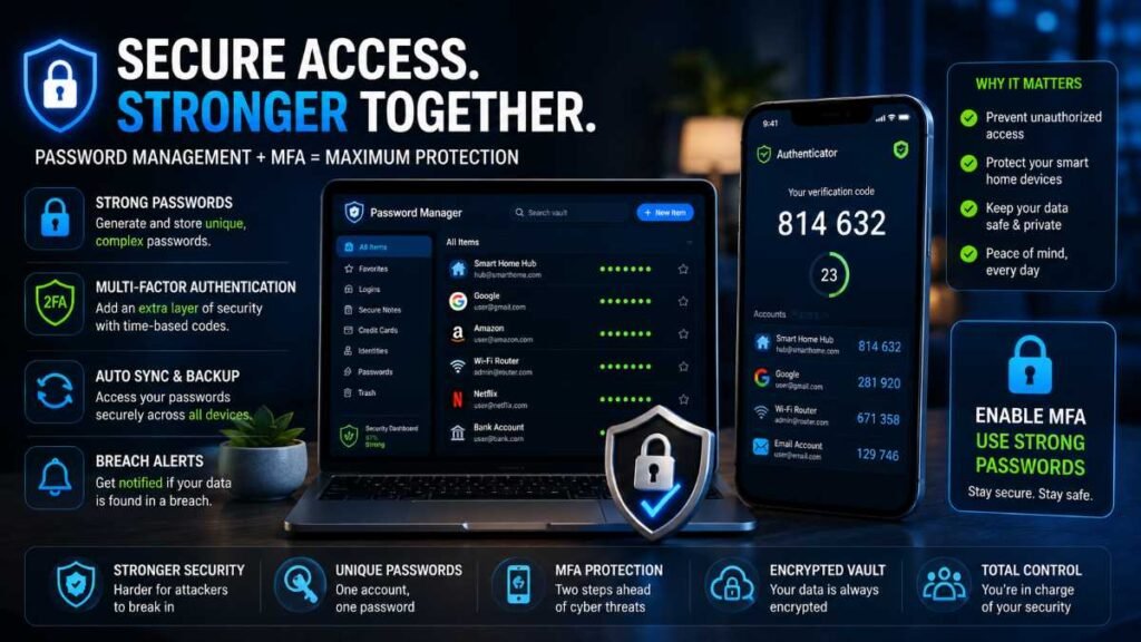 Using multi-factor authentication for smart home cybersecurity