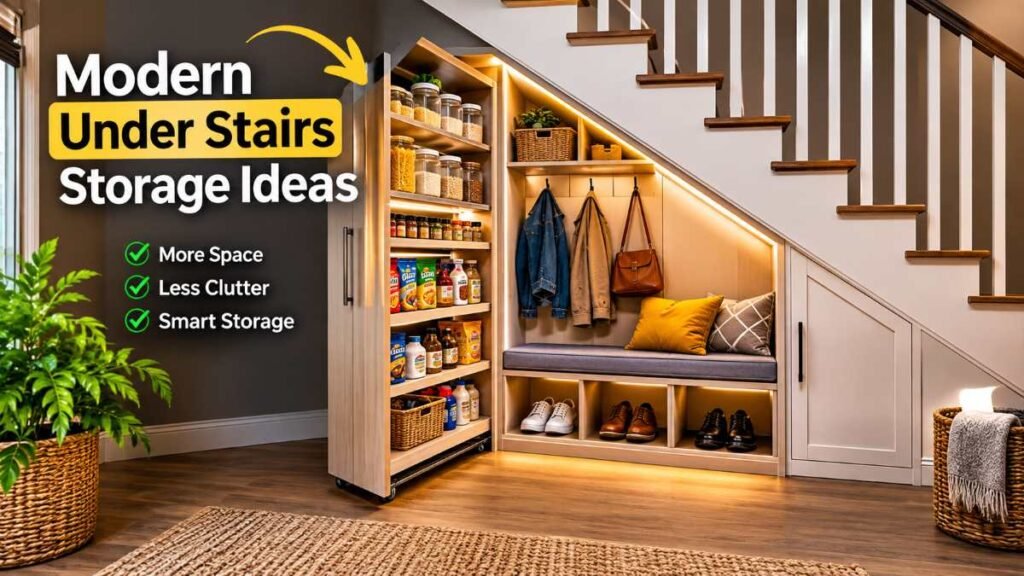Modern Under Stairs Storage Ideas