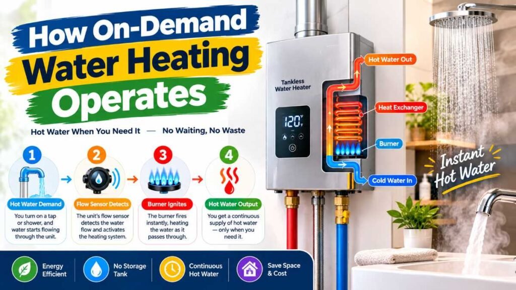 Heating process diagram from Tankless Water Heater Guide