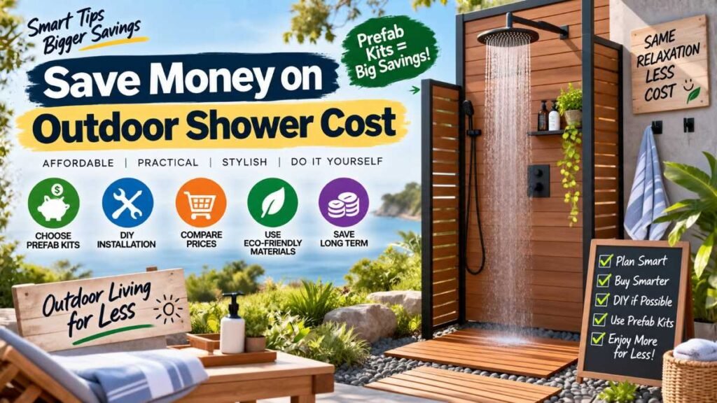 Pre-fabricated outdoor shower privacy enclosure kit