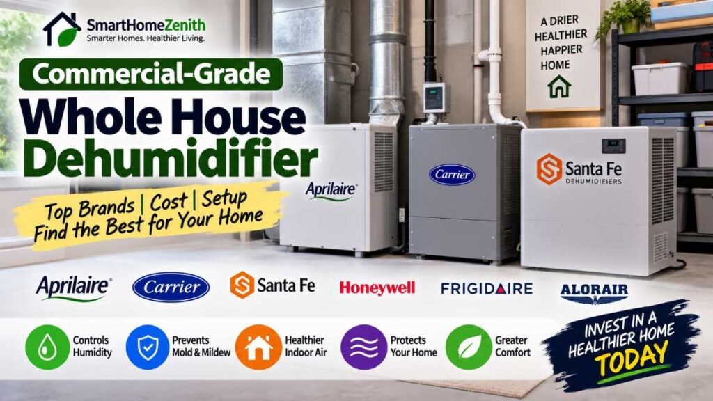 High-capacity Aprilaire unit evaluating whole house dehumidifier cost factors