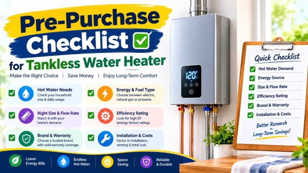 Pre-purchase checklist for Tankless Water Heater Guide