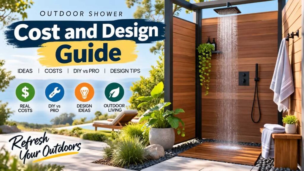 Comparing DIY rinse kit with professional outdoor shower installation