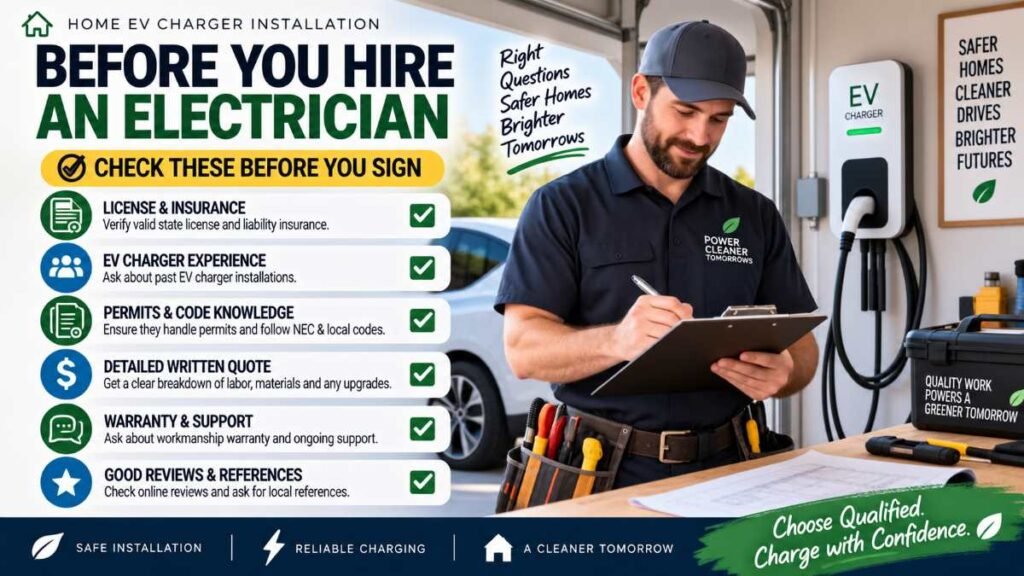 Homeowner reviewing certified contractor quotes and electrical credentials
