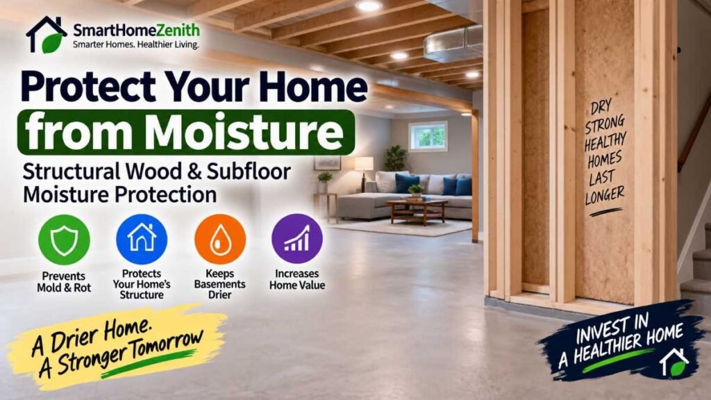 Protecting structural subfloors to offset whole house dehumidifier cost