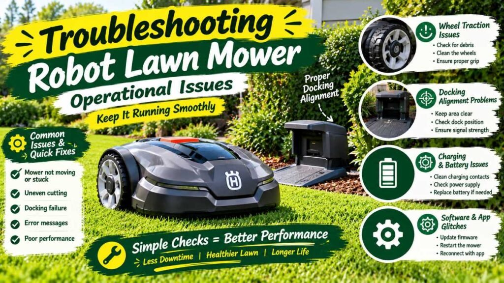 Checking charging dock contacts for a robot lawn mower