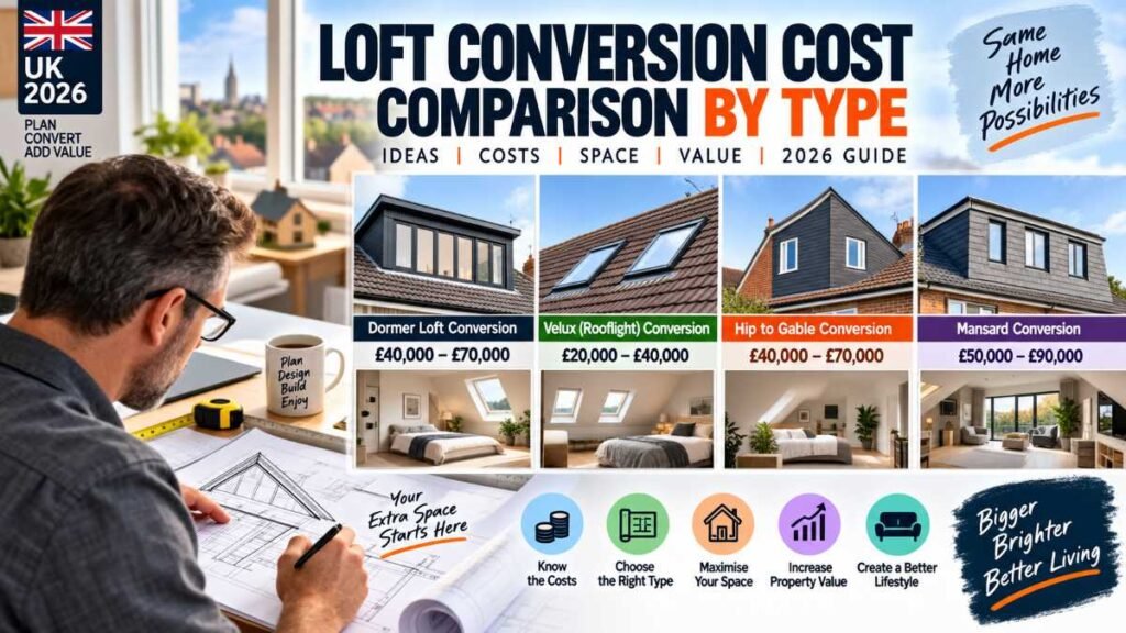 Comparing Velux dormer and mansard loft conversion cost options