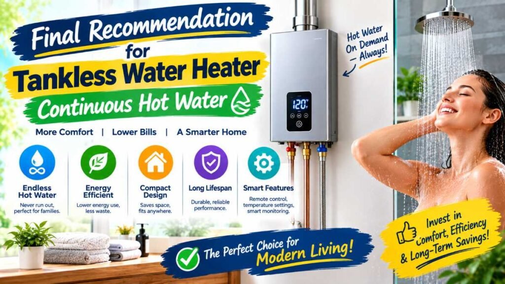 Final recommendation from Tankless Water Heater Guide