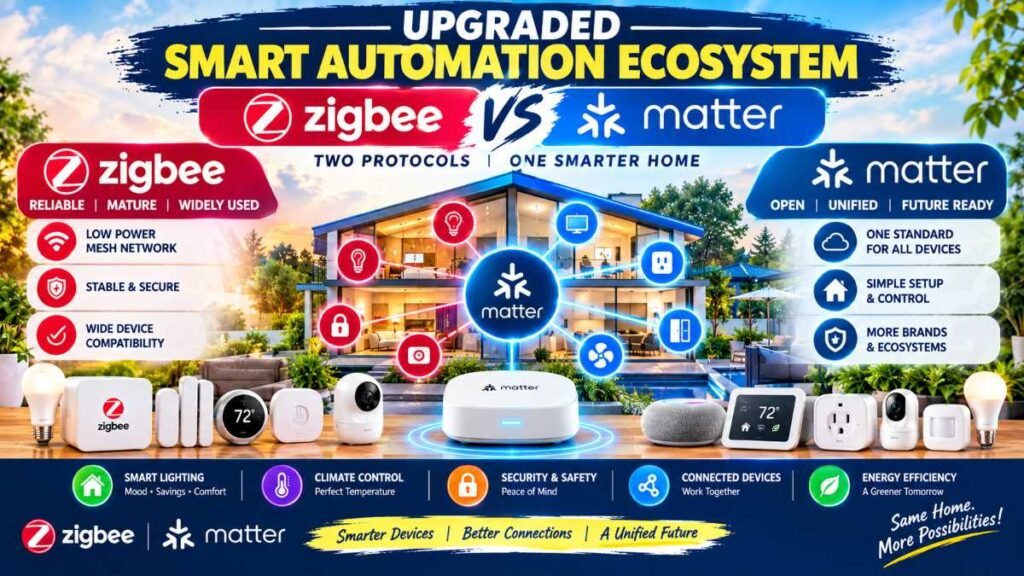 Future-proof smart home setup with Zigbee vs Matter compatibility