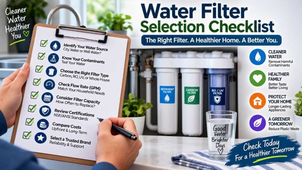 Four step checklist for choosing the right whole house water filter system