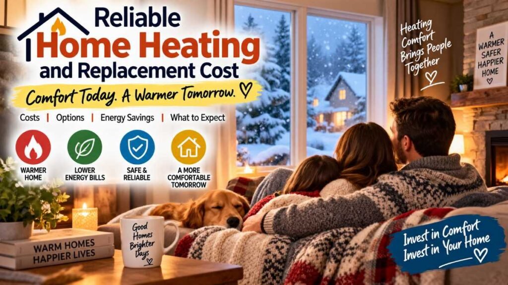 Energy-efficient home heating system delivering low furnace replacement cost