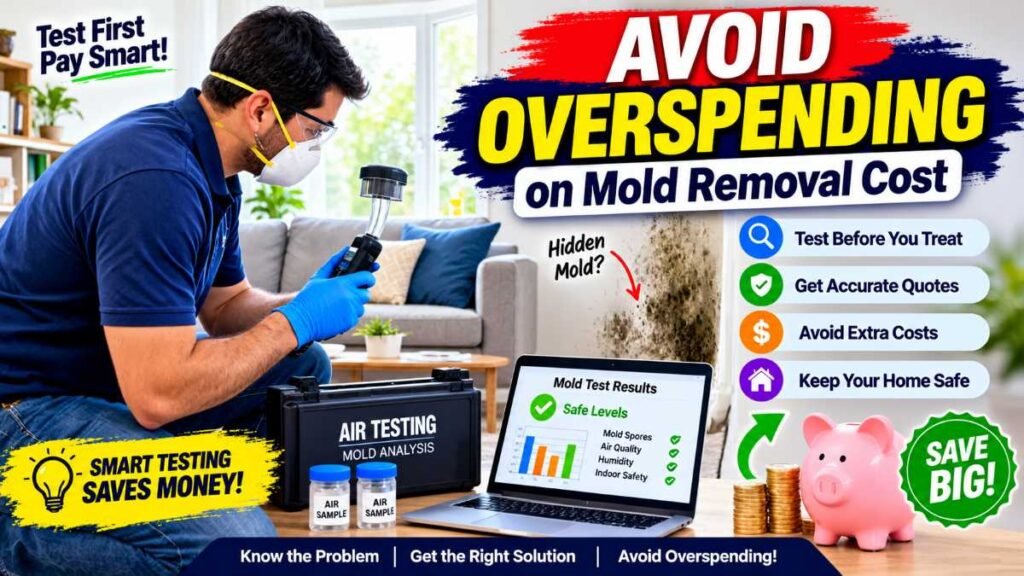 Air sampling pump setup showing optional testing in Mold Removal Cost analysis
