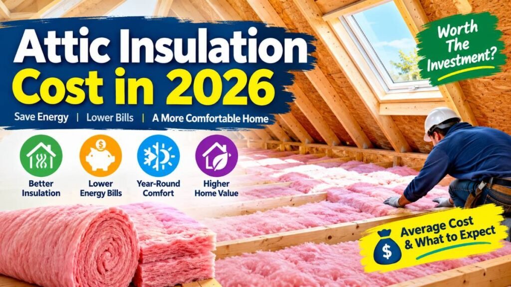 Professional installation showing low attic insulation cost solutions for residential homes.