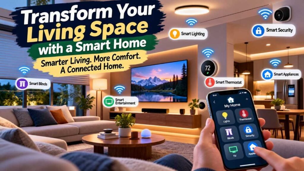 Modern automated home ecosystem working effortlessly with local Matter control.
