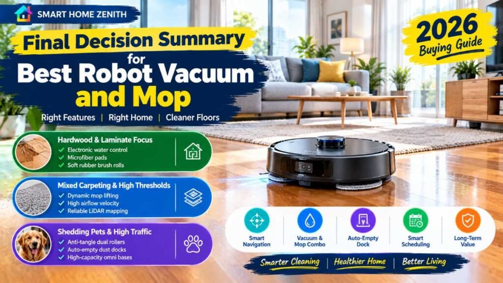 Pristine, grit-free hardwood floors cleaned by the best robot vacuum and mop